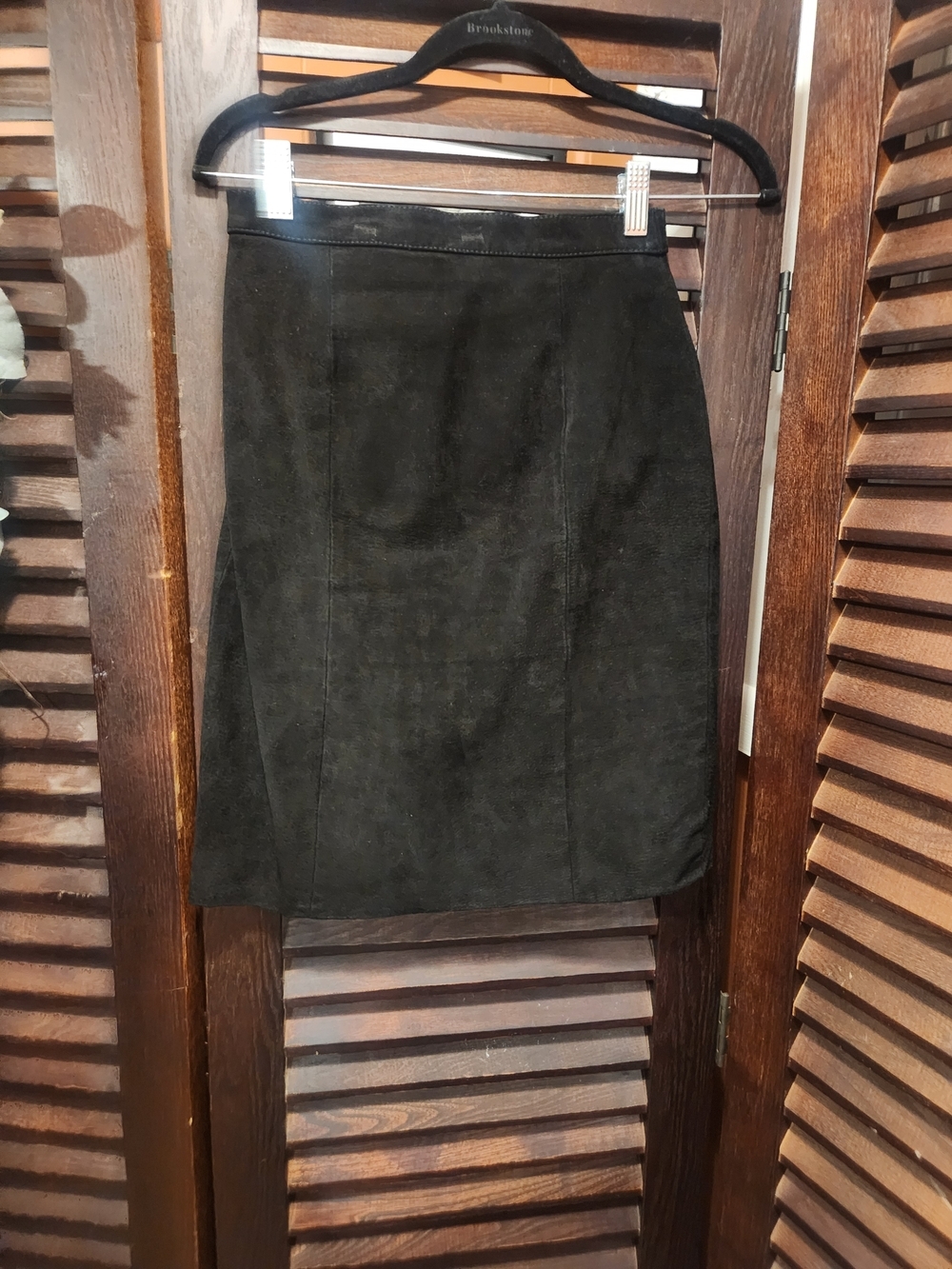 Vintage Black Suede Pencil Skirt - Brookstone